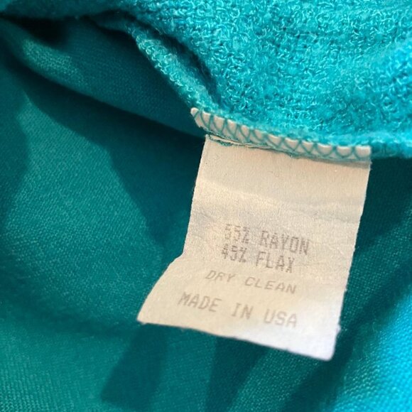 XIAO Turquoise/Black Art to Wear Patchwork Cardigan Button Tunic - M - Picture 5 of 6